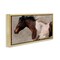Stupell Industries Dashing Brown Horse Floater Framed Canvas Wall Art Design by Nina Blue